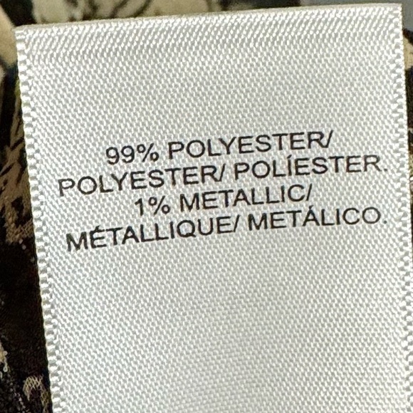 LUCKY BRAND Floral Printed Chiffon Metallic Striped Open Front Kimono Cardigan - Picture 11 of 12